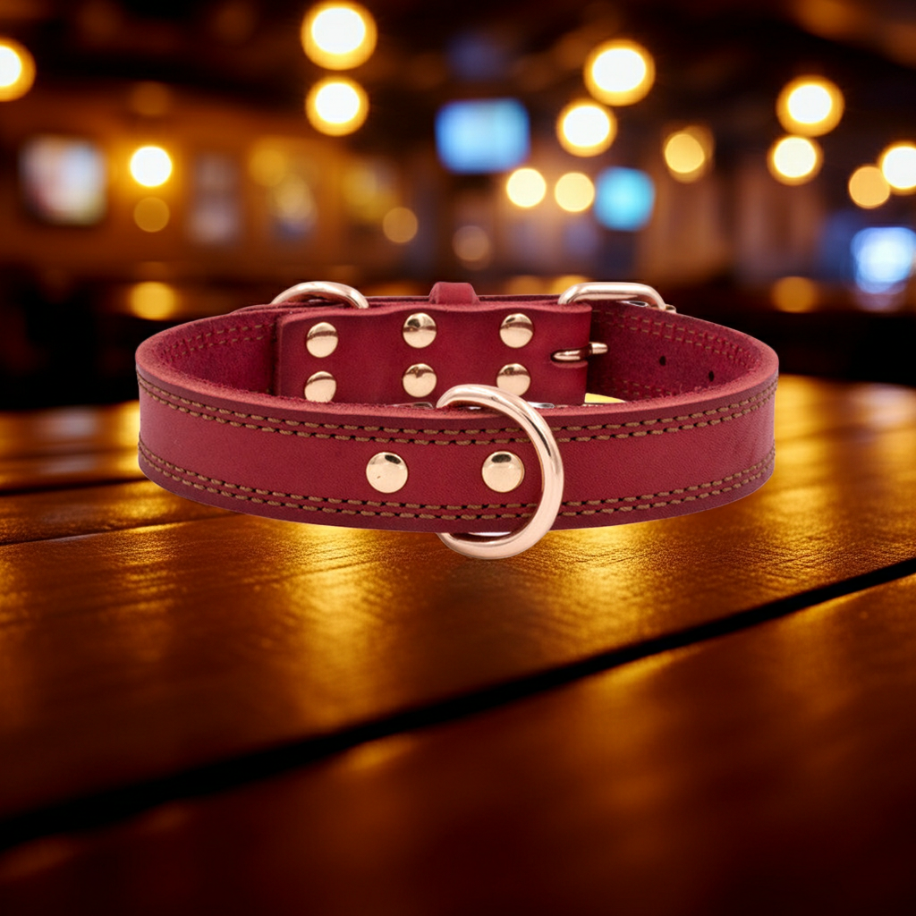 Genuine Leather Dog Collar – Durable & Stylish for Medium & Large Dogs