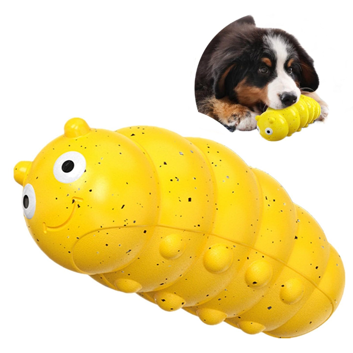 The Titan-Tough Squeaker / Indestructible Food- Grade Rubber Chew Toy for Medium Dogs.