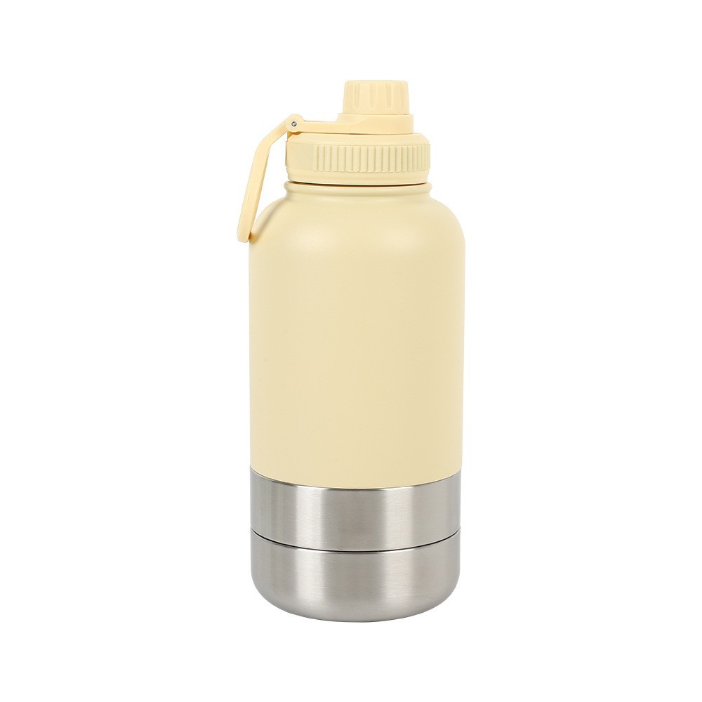3-in-1 Thermal Pet Travel Bottle – 32oz Water, Food Container & Drinking Cup