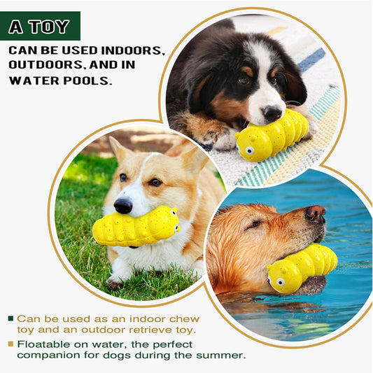 The Titan-Tough Squeaker / Indestructible Food- Grade Rubber Chew Toy for Medium Dogs.
