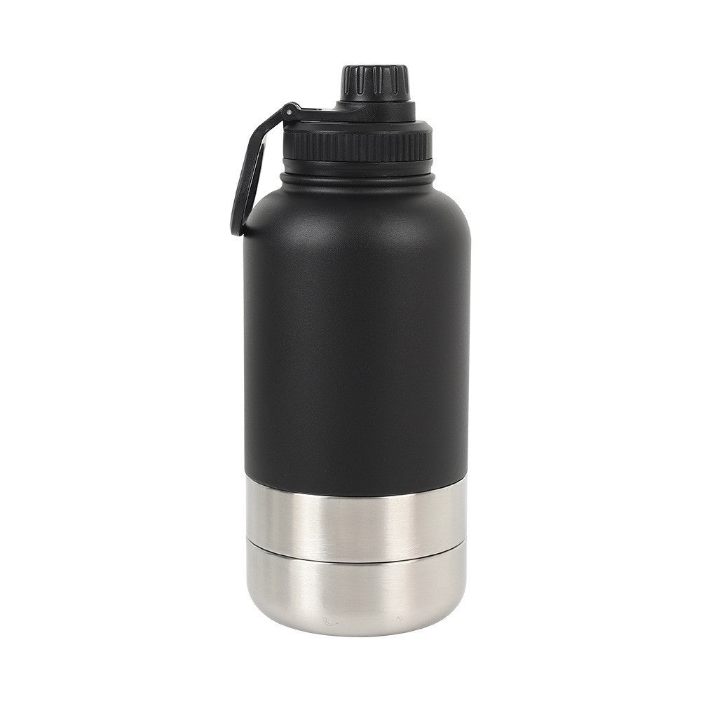 3-in-1 Thermal Pet Travel Bottle – 32oz Water, Food Container & Drinking Cup