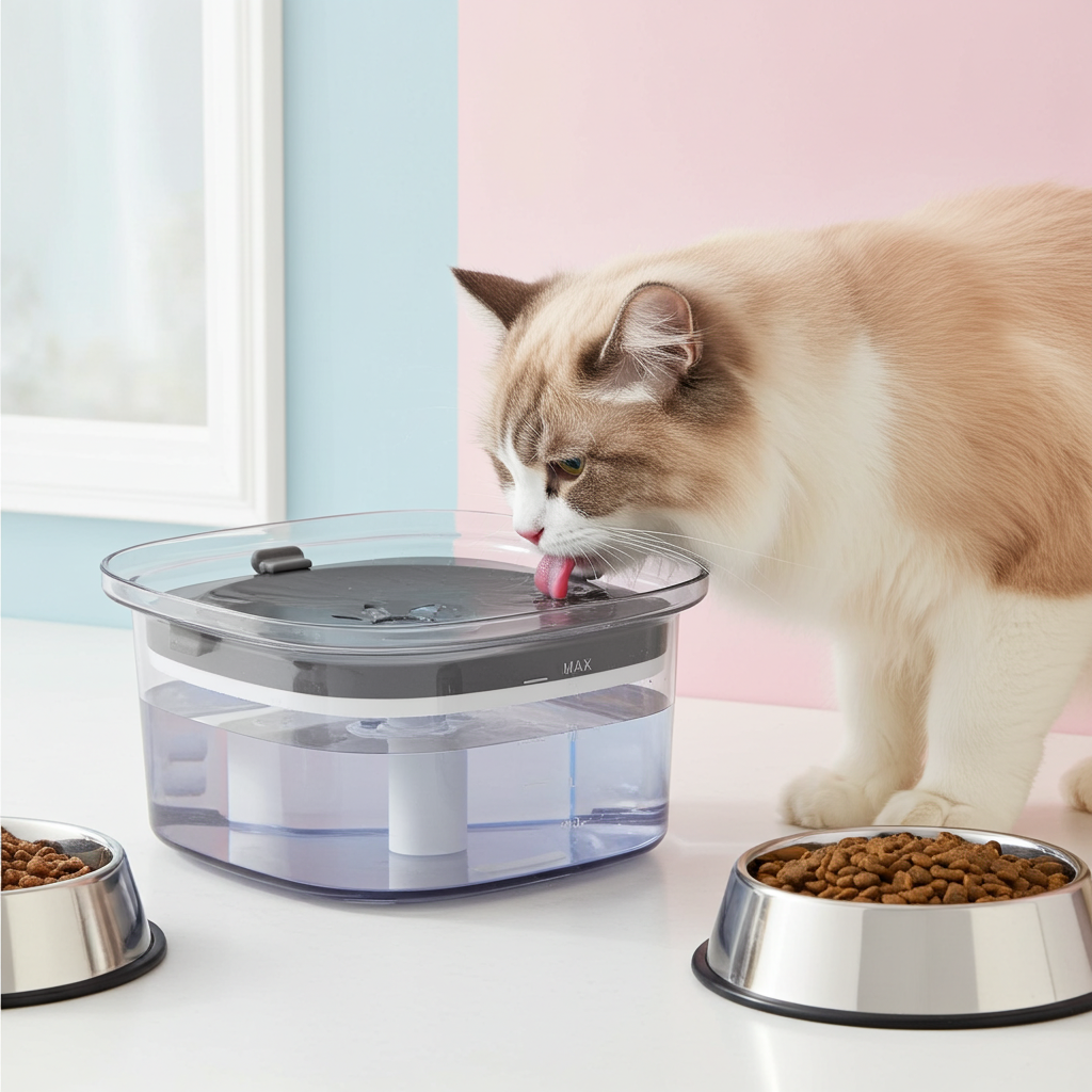 2L Anti-Splash Dog Water Bowl – Slow Feeder with Floating Disk