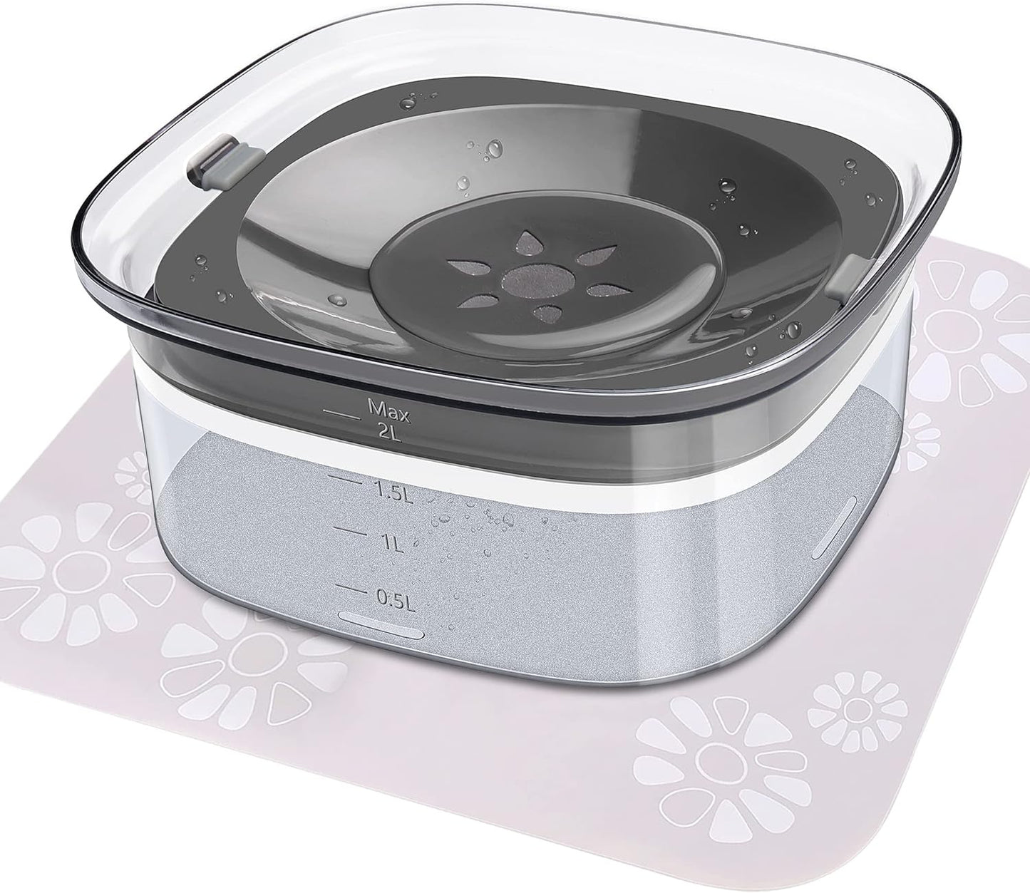 2L Anti-Splash Dog Water Bowl – Slow Drinking Pet Feeder | No Spill, Cleaner Floors
